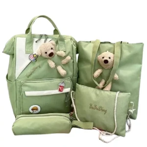 Rucsac Verde pentru Mamici cu Organizator Accesorii Bebe