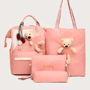 Rucsac Roz pentru Mamici si Organizator Accesorii Bebe