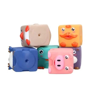 Set 6 Cuburi Senzoriale cu Animalute 3D