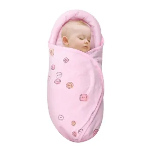 Sistem de Infasat tip Paturica Bumbac Roz pentru Bebe
