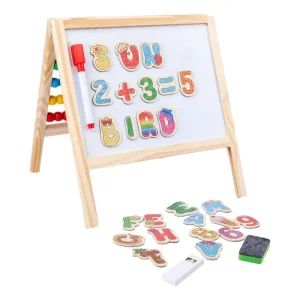 Tabla Magnetica cu Litere Cifre Numaratoare din Lemn