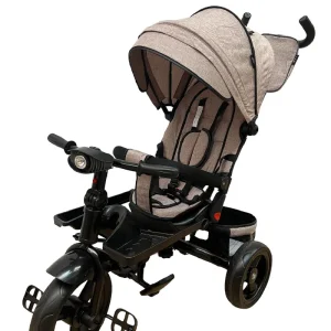 Tricicleta Evolutiva Pliabila cu Pozitie de Somn Scaun Reversibil Bej