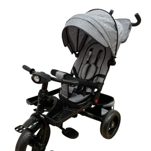 Tricicleta Evolutiva Pliabila cu Pozitie de Somn Scaun Reversibil Gri