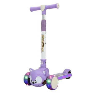 Trotineta Sonic Lila Pliabila si Roti cu Lumini