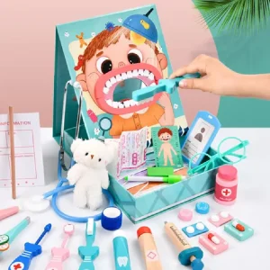 Trusa Medicala Micul Dentist Jucarie Lemn
