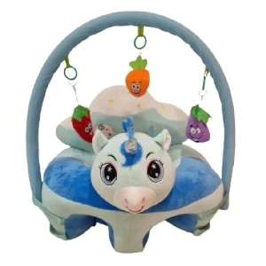 Unicorn Bleu Fotoliu Plus cu Arcada pentru Bebe