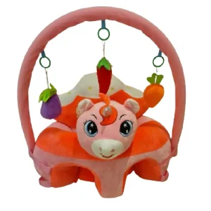 Unicorn Roz Fotoliu Plus cu Arcada pentru Bebe