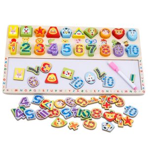 Tabla Educativa Montessori Cifre Forme 3in1