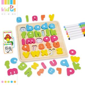 Puzzle Lemn Alfabet Litere Mici Tabla de Scris
