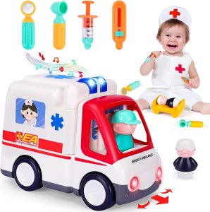 Ambulanta cu Accesorii Sunete Lumini Jucarie Hola