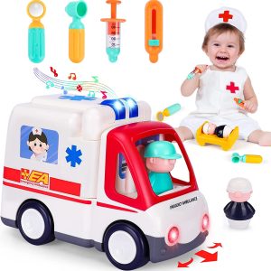 Ambulanta cu Accesorii Sunete Lumini Jucarie Hola