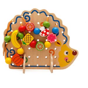Jucarie Montessori Lemn Ariciul de Snuruit Fructe