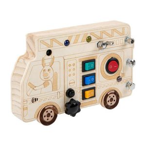 Jucarie Senzoriala Montessori Autobuz Busy Board