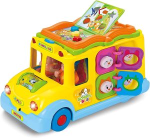 Autobuz Scolar cu Sunete Lumini Jucarie Hola