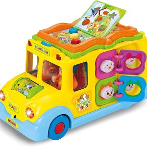 Autobuz Scolar cu Sunete Lumini Jucarie Hola