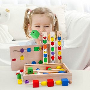 Jucarie Montessori Insira Bilele pe Bete