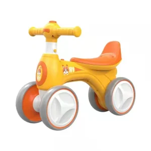 Bicicleta fara Pedale cu Lumini Sunete si Baloane de Sapun Portocaliu