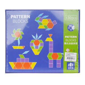 Joc Creativ Tangram Lemn cu 130 de piese