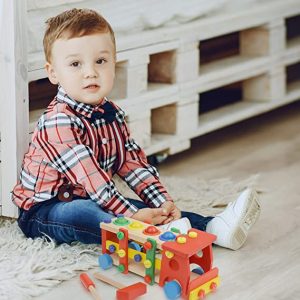Jucarie Montessori Camion Lemn Multifunctional 2in1