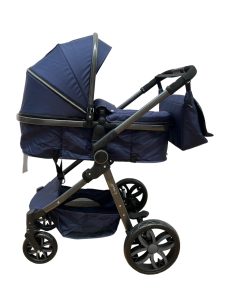 Carucior Bleumarin 2in1 Sport si Landou cu Geanta Pentru Bebelusi