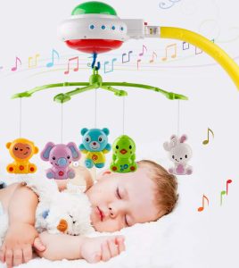 Carusel Muzical Cu Proiector pentru Patut