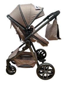 Carucior Maron 2in1 Sport si Landou cu Geanta Pentru Bebelusi