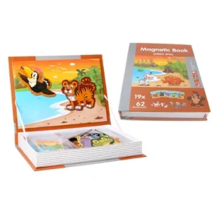Carte Magnetica Joc educativ Puzzle cu Animale Salbatice