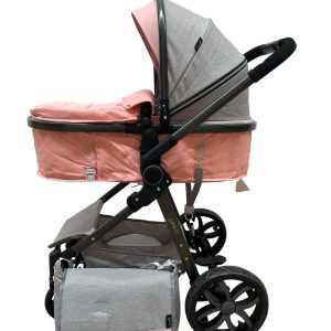 Carucior Gri-Roz 2in1 Sport si Landou cu Geanta Pentru Bebelusi