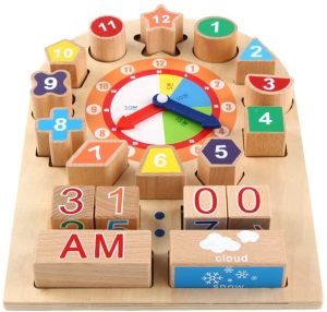 Jucarie Educativa Montessori Ceas Sortare Forme Cifre