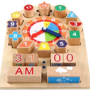 Jucarie Educativa Montessori Ceas Sortare Forme Cifre