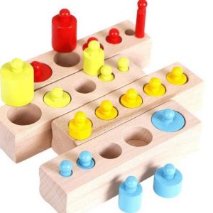Set 4 Cilindri Montessori Jucarie Motricitate