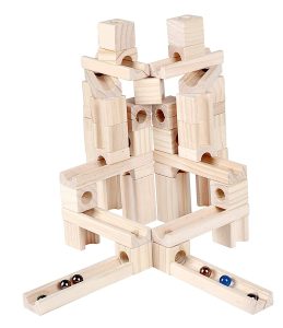Set Constructie Circuit cu Bile Lemn Onshine
