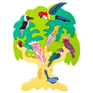 Joc Puzzle Montessori Copac cu Pasari 3D