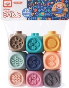 Cuburi 3D Silicon Jucarie Senzoriala Bebe