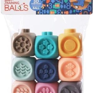 Cuburi 3D Silicon Jucarie Senzoriala Bebe