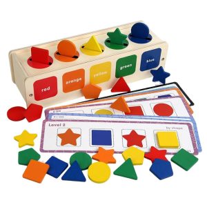 Joc Montessori Educativ de Sortare Forme si Culori
