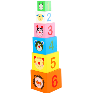 Cuburi Copii Turn Lemn Piramida Montessori