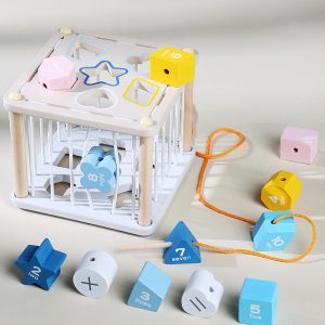 Jucarie Montessori Sortator Forme  Benzi Elastice