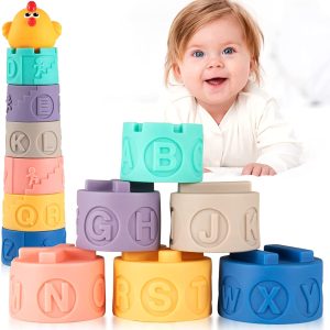 Set 6 Cuburi Senzoriale Litere 3D Silicon
