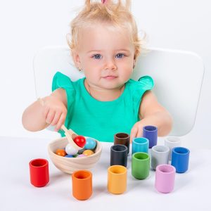 Joc Montessori Asociere Sortare Bile Curcubeu