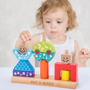 Joc Puzzle Lemn de Construit Day & Night