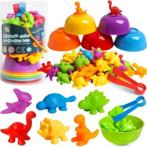 Joc Montessori Numarare Dinozauri Asociere Sortare Culori