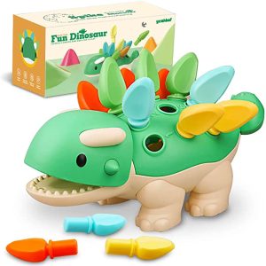 Jucarie Montessori Dinozaurul Spike Sortator Senzorial