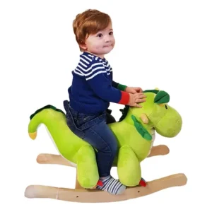 Dinozaurul Verde Balansoar Lemn pentru Copii