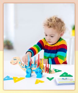 Joc Montessori Puzzle Sortator Dinozaur