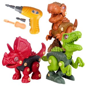 Set Constructie STEM Dinozauri cu Bormasina