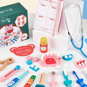 Jucarie Lemn Set Trusa Doctor Stomatolog