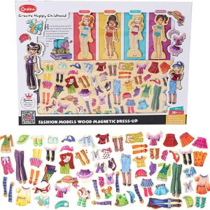 Set Puzzle Magnetic Imbraca Fetele Stickere