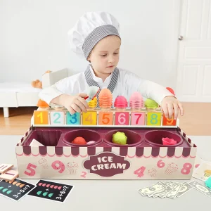 Magazinul de Inghetata Joc Montessori de Asociere si Numarare