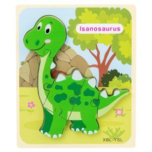 Puzzle 3D Lemn Dinozaur Isanosaurus 6 Piese